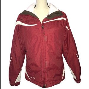 Columbia 3 in 1 Interchangeable Jacket 2 pc Shell & Liner Water Resistant Size M